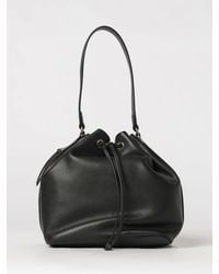 Skytos - Camilla Pebbled Leather Bucket Bag With Double Handle - Lyst