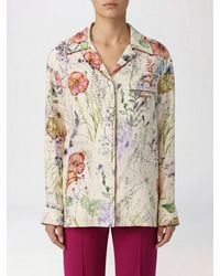 McQueen - Floral Print Viscose Shirt - Lyst