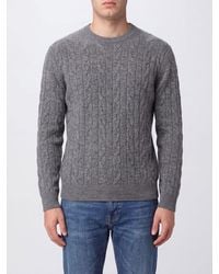 Ballantyne - Cable-Knit Wool Blend Crewneck Jumper With Long Sleeves - Lyst