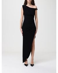 Elisabetta Franchi - Crêpe Jersey Asymmetric Dress - Lyst