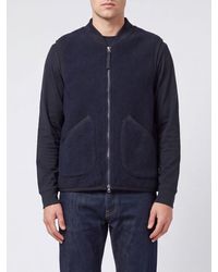 Universal Works - Wool Waistcoat With Bomber Collar And Patch Pockets - Lyst