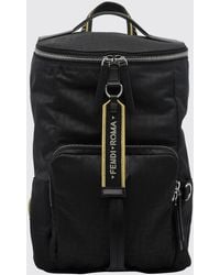 Fendi - Tourist Technical Fabric Backpack With Ff Monogram And Adjustable Straps - Lyst