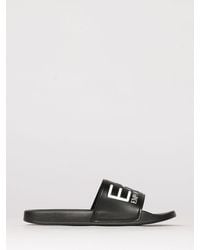 EA7 - Rubber Sliders With Logo Print - Lyst