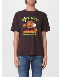 Emporio Armani - Printed Cotton T-Shirt - Lyst