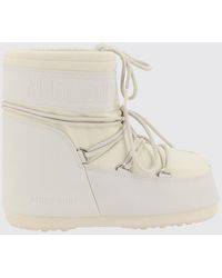 Moon Boot - Icon Two-Tone Ankle Snow Boots With Adjustable Laces - Lyst