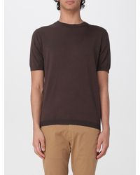 Kangra - Cotton And Silk Crew Neck Knitwear - Lyst