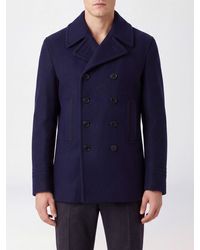Tom Ford - Double-Breasted Pure Wool Pea Coat With Notch Lapels - Lyst