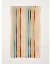 Paul Smith - Striped Silk Blend Scarf - Lyst