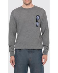 Moschino - Virgin Wool Crewneck Jumper With Graphic Print - Lyst