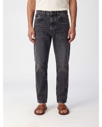 AMISH - Mid-Rise Straight-Leg Stretch-Denim Jeans With Five Pockets - Lyst