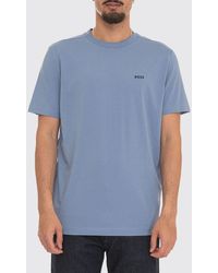 BOSS - Cotton T-Shirt With Logo - Lyst