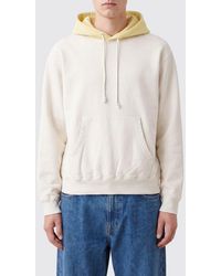AURALEE - Two-Tone Oversized Cotton Hoodie With A Kangaroo Pocket - Lyst