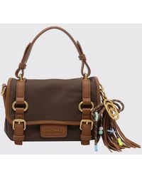 La Carrie - Nylon Mini Handbag With Magnetic Flap Closure And Logo Charm - Lyst