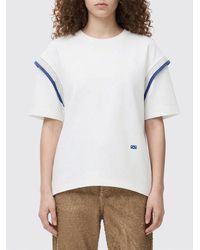 Loewe - Cotton Blend T-Shirts With Striped Trims - Lyst