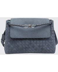 Bottega Veneta - Andiamo Woven Suede Bag - Lyst