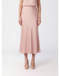 Patrizia Pepe - High-Waisted Satin Midi Pencil Skirt With A Slim Fit - Lyst