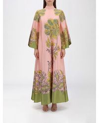 La DoubleJ - Magnifico Long Silk Tunic With Floral Print And High Neck - Lyst