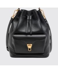 Coccinelle - Beat Generation Hammered Leather Bucket Bag - Lyst