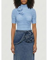 Magda Butrym - Pleated Top With Flowers - Lyst