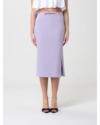 Elisabetta Franchi - Crêpe Midi Skirt - Lyst
