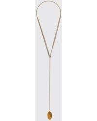 Dries Van Noten - Brass Necklace With Stone - Lyst