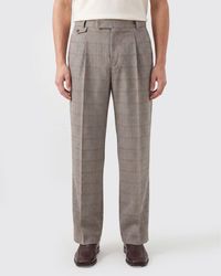 Drole de Monsieur - Tailored Wide-Leg Check Trousers - Lyst
