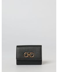 Ferragamo - Gancini Grained Leather Wallet - Lyst