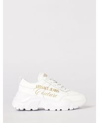 Versace Jeans Couture - Leather Sneakers With Logo - Lyst