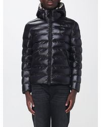 Blauer - Water-Repellent Quilted Nylon Hooded Down Jacket With High Collar - Lyst
