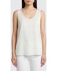 P.A.R.O.S.H. - Sleeveless U-Neck Top P.A.R.O.S.H - Lyst