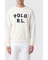 Polo Ralph Lauren - Crewneck Cotton-Blend Sweatshirt With Contrast Logo - Lyst