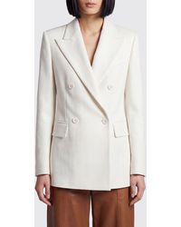 Eleventy - Double-Breasted Crêpe Blazer With Peak Lapels And Flap Pockets - Lyst