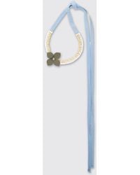 Marni - Brass And Velvet Necklace With Set Rhinestones And Flower - Lyst