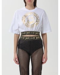 Just Cavalli - T-shirt cropped in jersey - Lyst