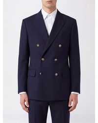 Golden Goose - Double-Breasted Tailored Wool Gabardine Blazer - Lyst