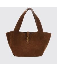 Saint Laurent - Le 5 À 7 Bea Suede Shoulder Bag With Ysl Buckle - Lyst