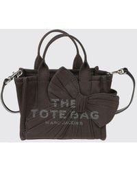 Marc Jacobs - The Small Tote Bag Mini-Tote Von Aus Canvas Mit Kontrast-Logo - Lyst