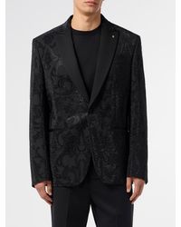 Billionaire - Single-Breasted Blazer With All-Over Rhinestones - Lyst