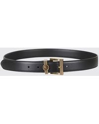 Etro - Smooth Leather Belt With An Engraved Logo Metal Buckle - Lyst