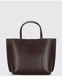 Tory Burch - Perry Mini Grained Leather Handbag With Removable Pouch - Lyst