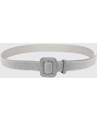 Benedetta Bruzziches - Satin Belt With Crystal Jewelled Buckle - Lyst