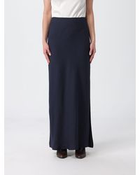 Brunello Cucinelli - Long Linen Skirt With Slits - Lyst