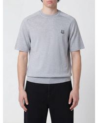 Maison Kitsuné - Maison Kitsun&Eacute Wool Knit Sweater With Logo - Lyst