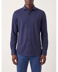 Brunello Cucinelli - French Collar Cotton Shirt With Long Sleeves - Lyst