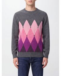 Ballantyne - Argyle Pattern 100% Cashmere Crew-Neck Jumper - Lyst