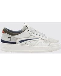 Date - Torneo Leather And Suede Low-Top Sneakers With Perforated Toe - Lyst