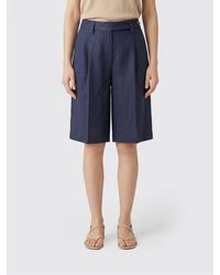Brunello Cucinelli - Linen Blend Tailored Shorts - Lyst