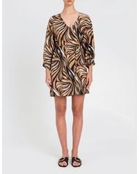 Twinset - Viscose Blend Mini Dress With Print - Lyst