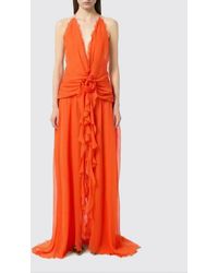Blumarine - Viscose Long Dress - Lyst