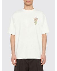 Drole de Monsieur - Printed Cotton Crew-Neck T-Shirt - Lyst